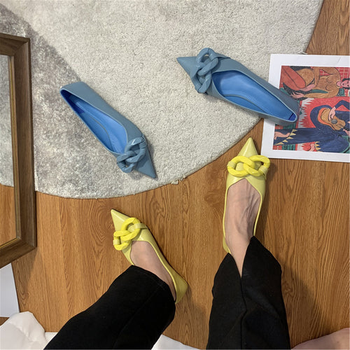 Comfortable Chain Professional Flat Shoes